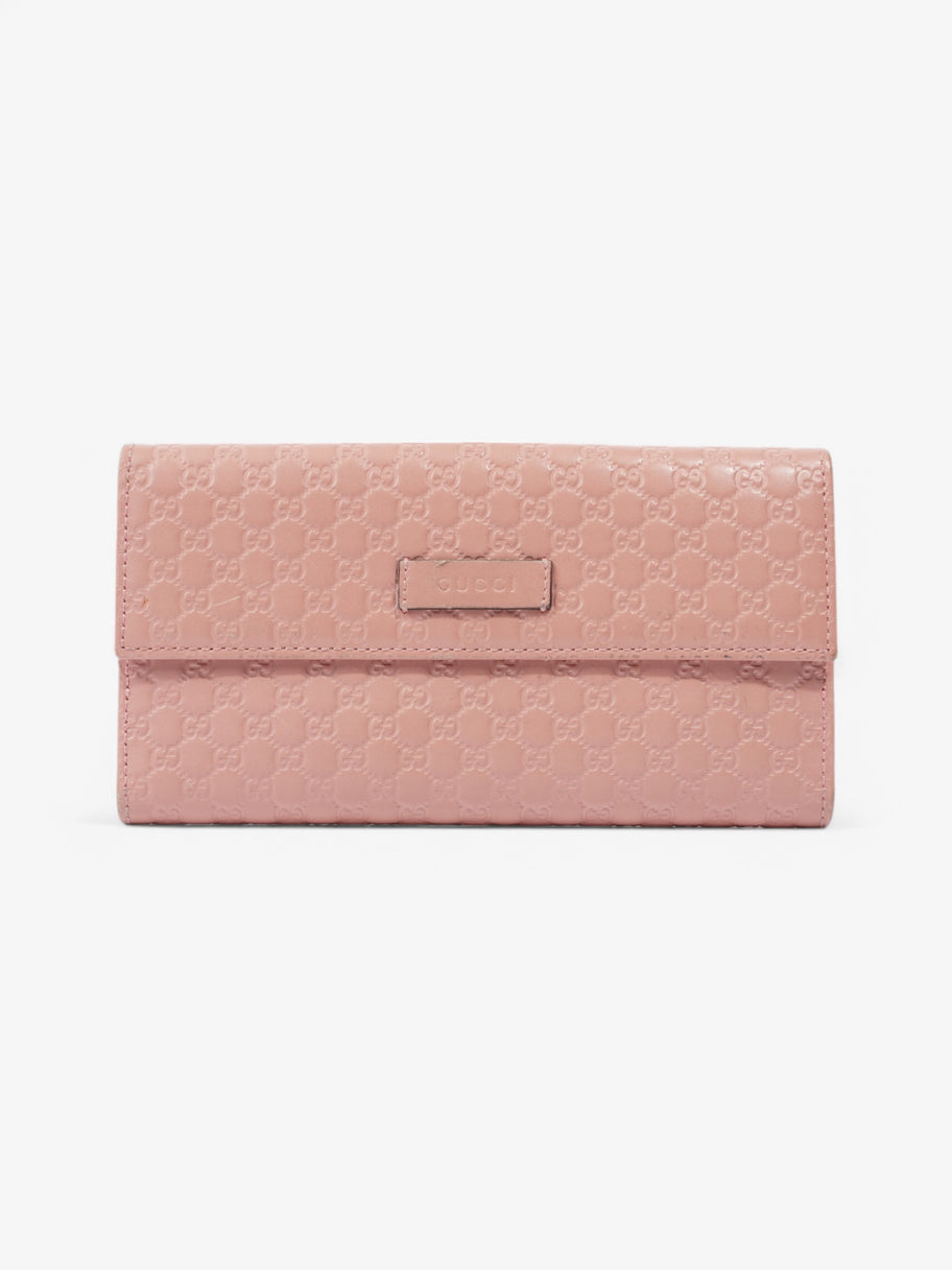 Gucci Microguccissima Continental Wallet Pink Guccissima Embossed Leather Image 1