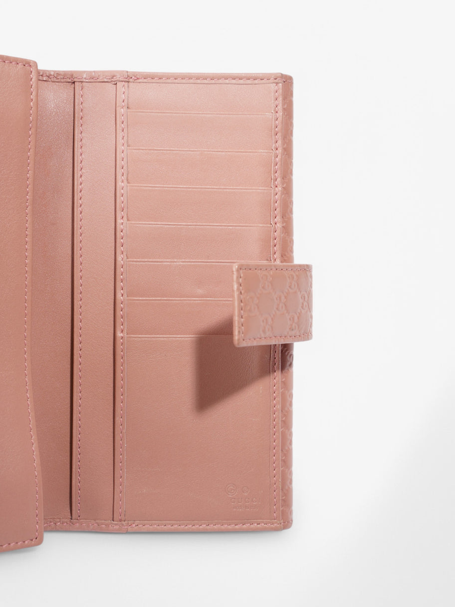 Gucci Microguccissima Continental Wallet Pink Guccissima Embossed Leather Image 5
