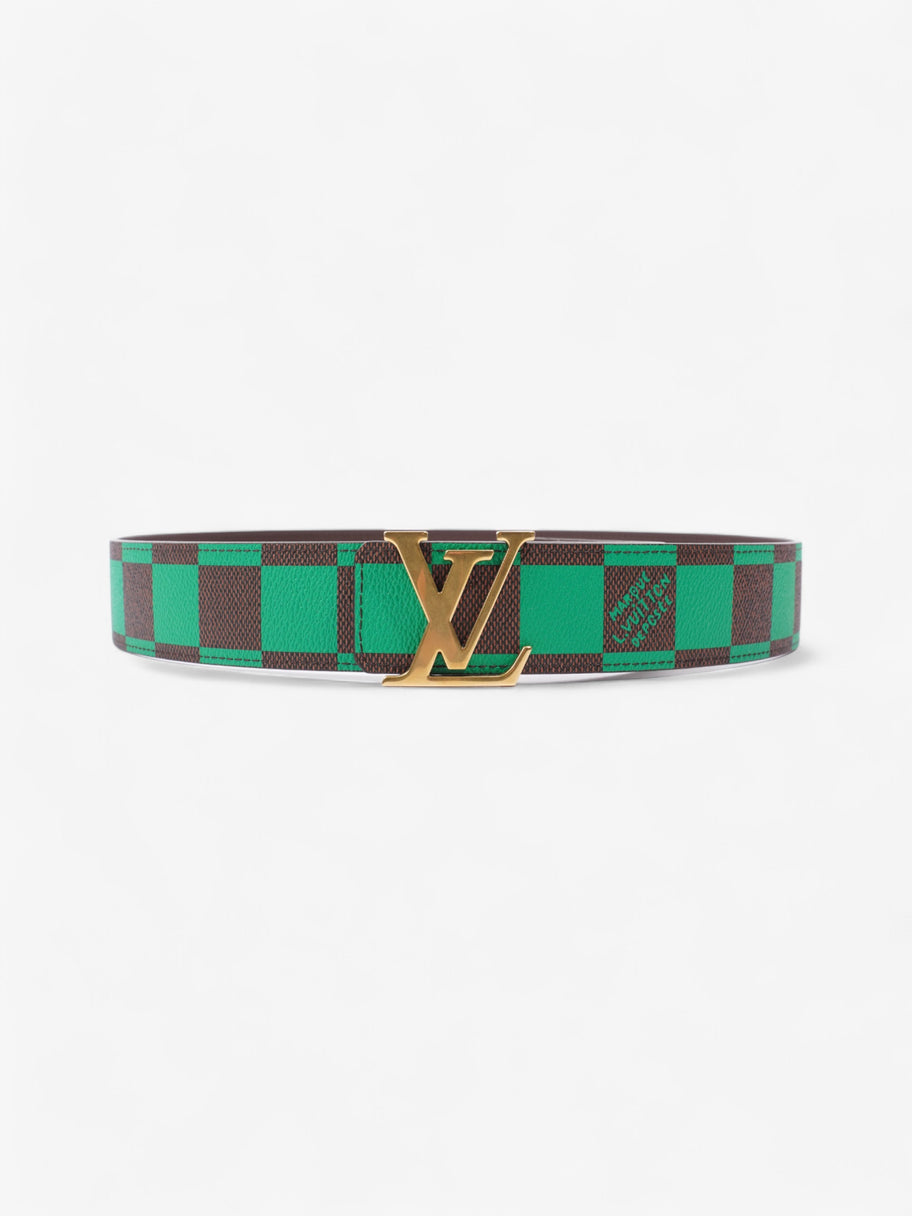 Louis Vuitton LV Initiales Reversible Belt Damier Ebene / Green / Gold Coated Canvas 95cm / 38