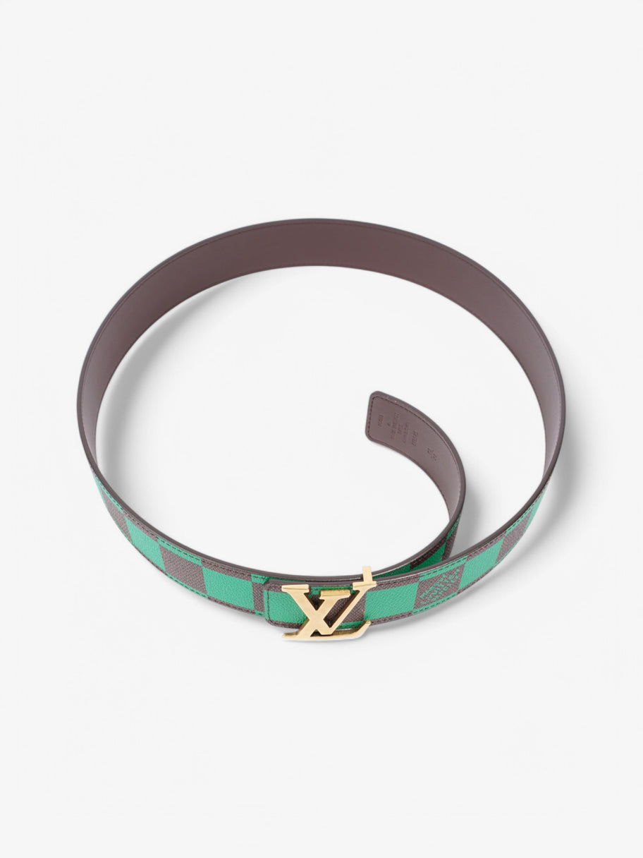 Louis Vuitton LV Initiales Reversible Belt Damier Ebene / Green / Gold Coated Canvas 95cm / 38