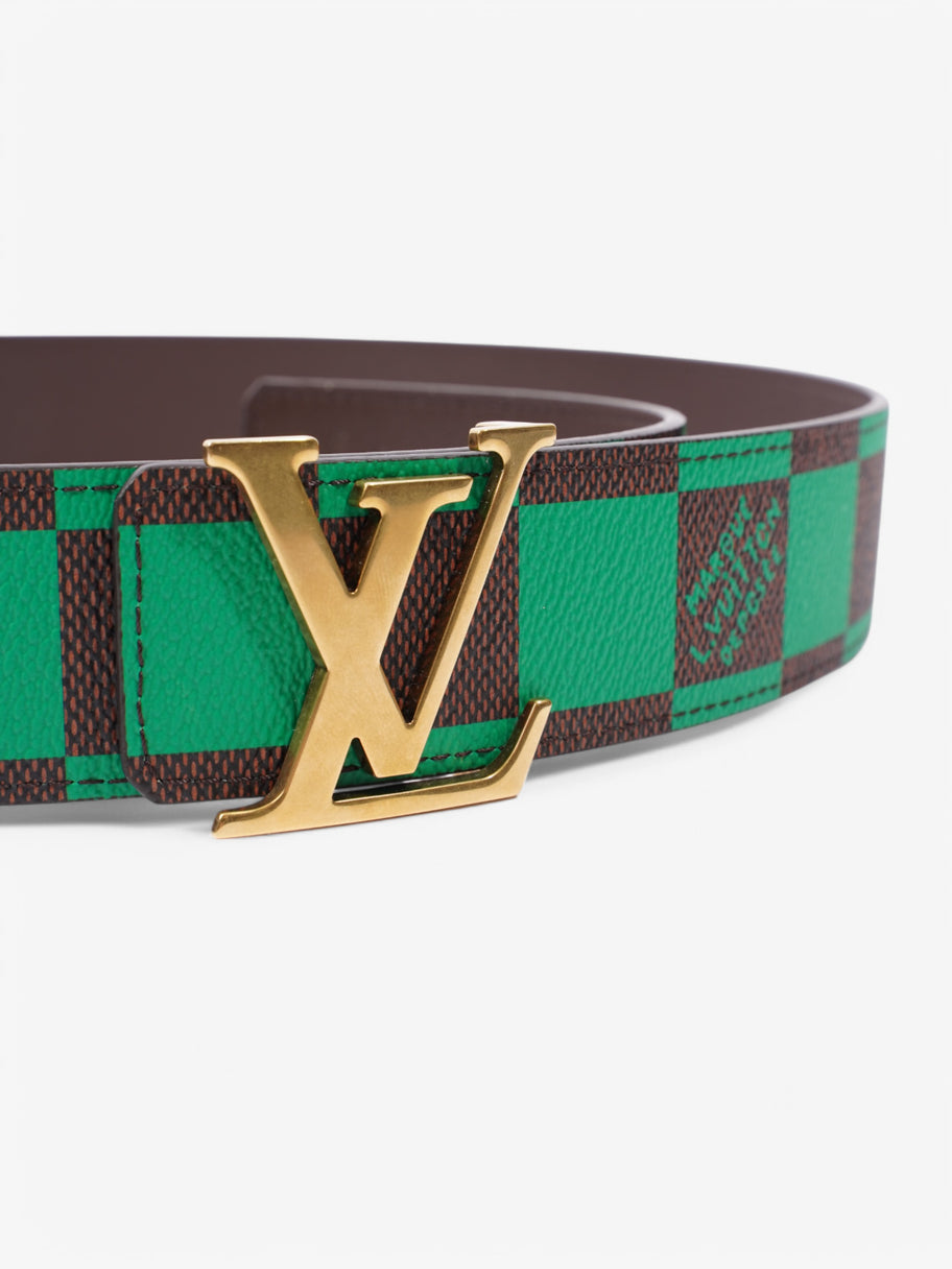 Louis Vuitton LV Initiales Reversible Belt Damier Ebene / Green / Gold Coated Canvas 95cm / 38