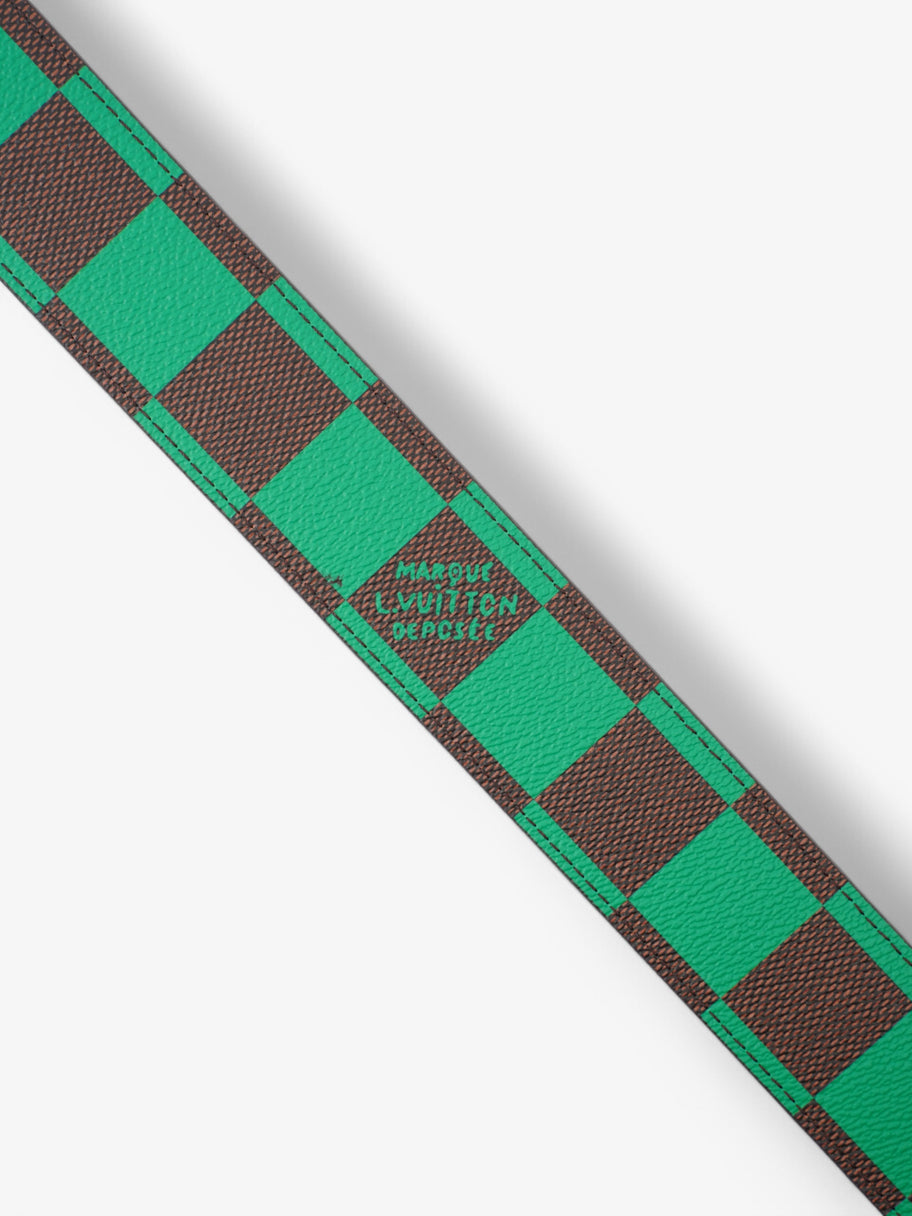 Louis Vuitton LV Initiales Reversible Belt Damier Ebene / Green / Gold Coated Canvas 95cm / 38