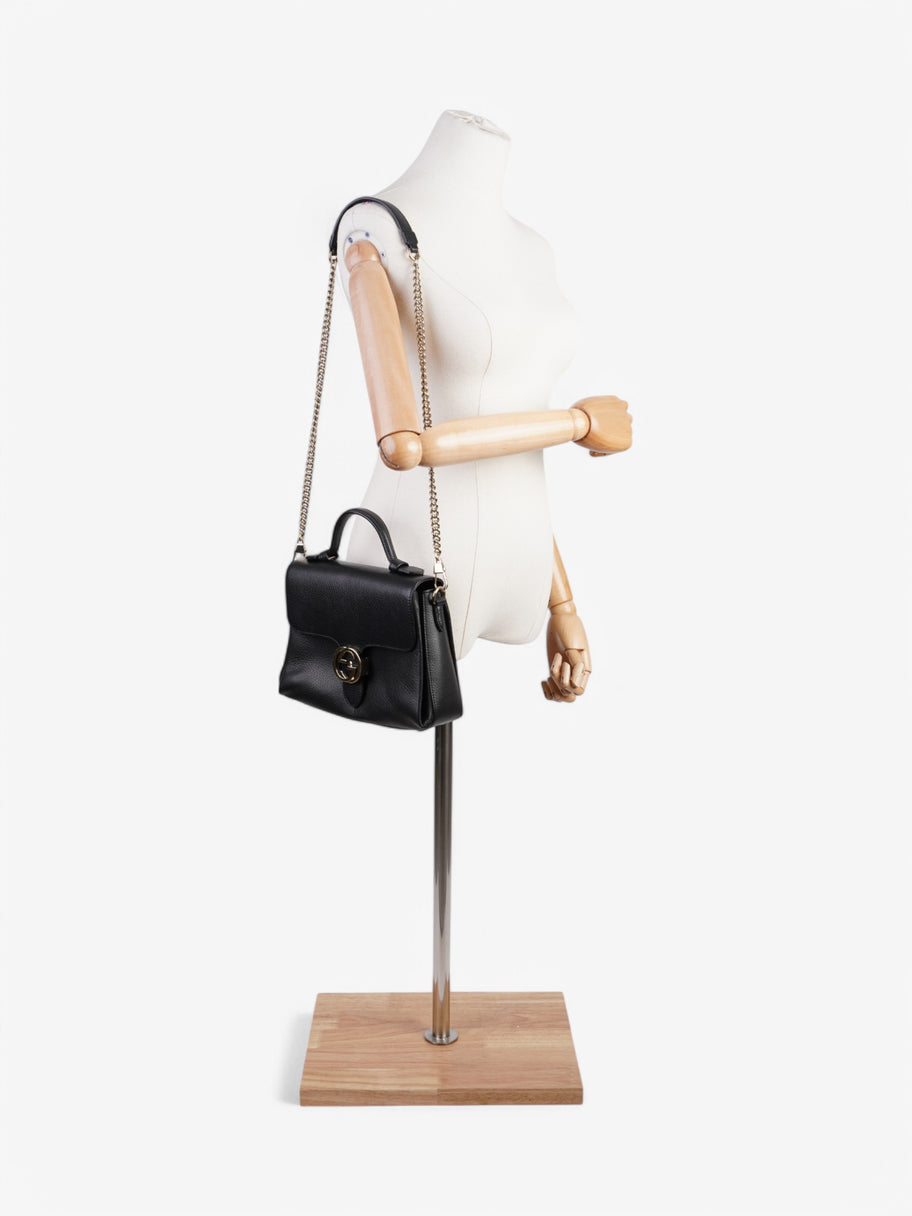 Gucci Dollar Top Handle Black Leather Image 2
