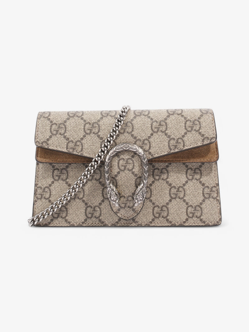  Gucci Dionysus Beige  / Brown Coated Canvas Super Mini