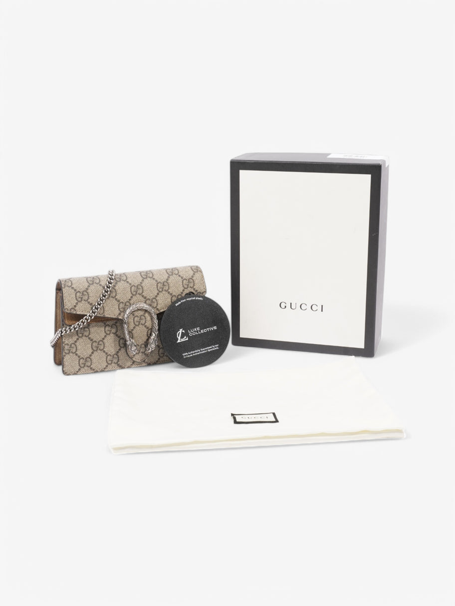 Gucci Dionysus Beige  / Brown Coated Canvas Super Mini Image 8