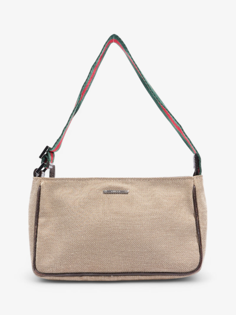  Gucci Baguette  Beige  Canvas