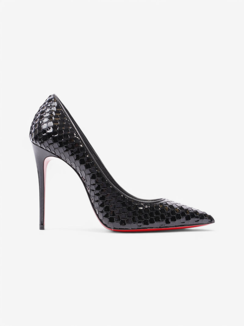  Christian Louboutin Kate 100 Black Patent Leather EU 37 UK 4