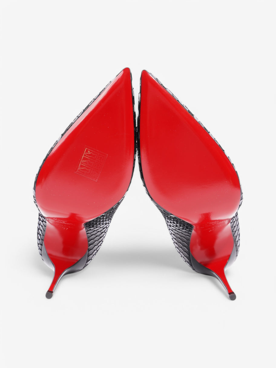 Christian Louboutin Kate 100 Black Patent Leather EU 37 UK 4 Image 7