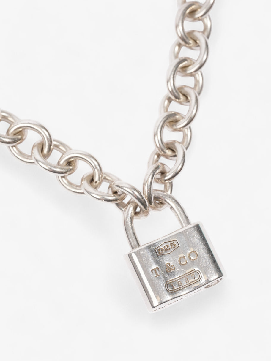 Tiffany and Co 1837 Padlock Necklace Silver Silver Plated Image 2