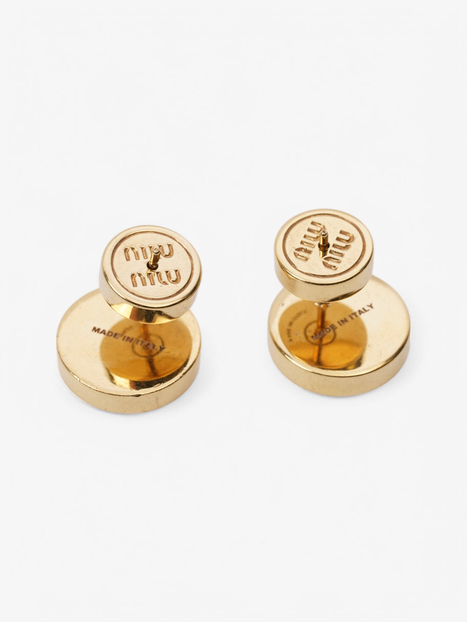 Miu Miu Earrings Black / Gold Base Metal Image 3