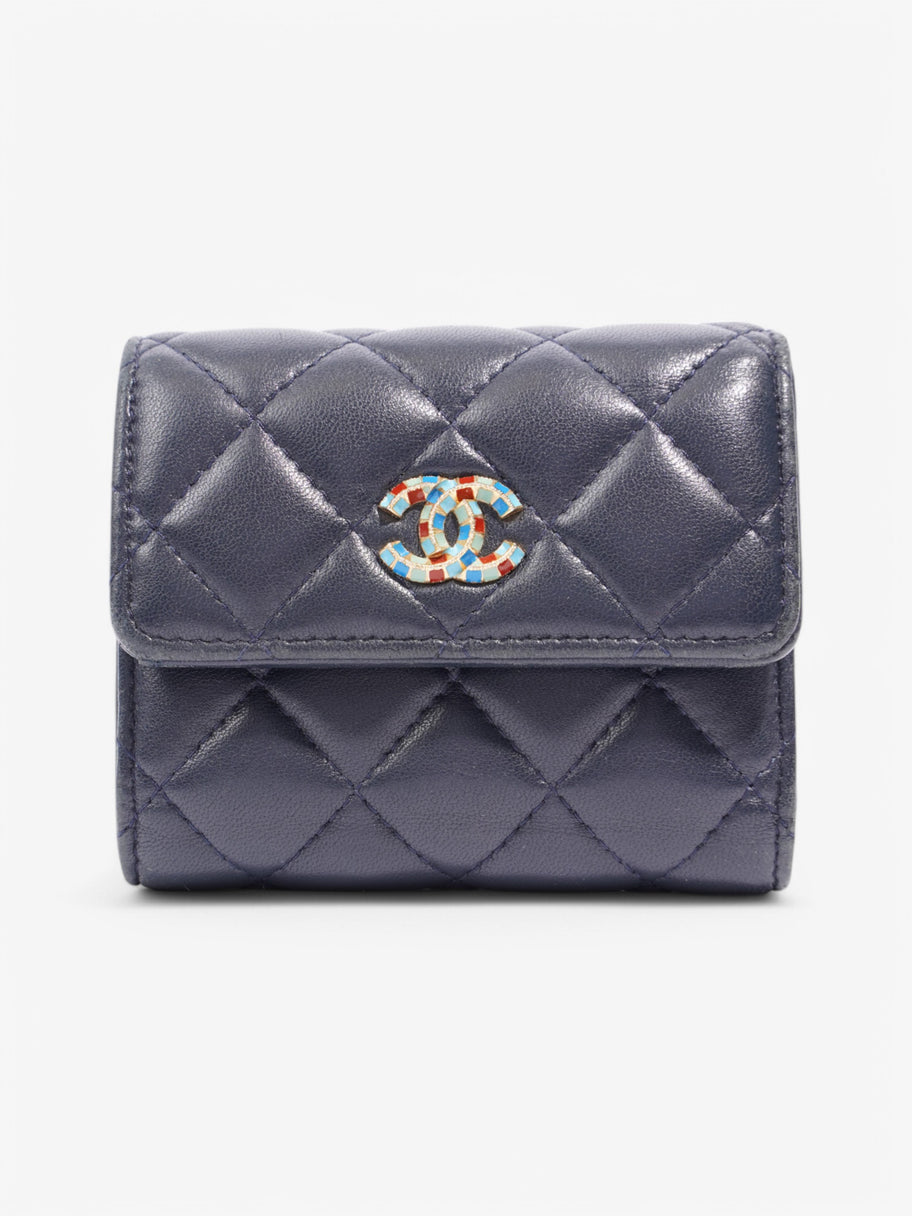 Chanel Purse Navy Lambskin Leather Image 1