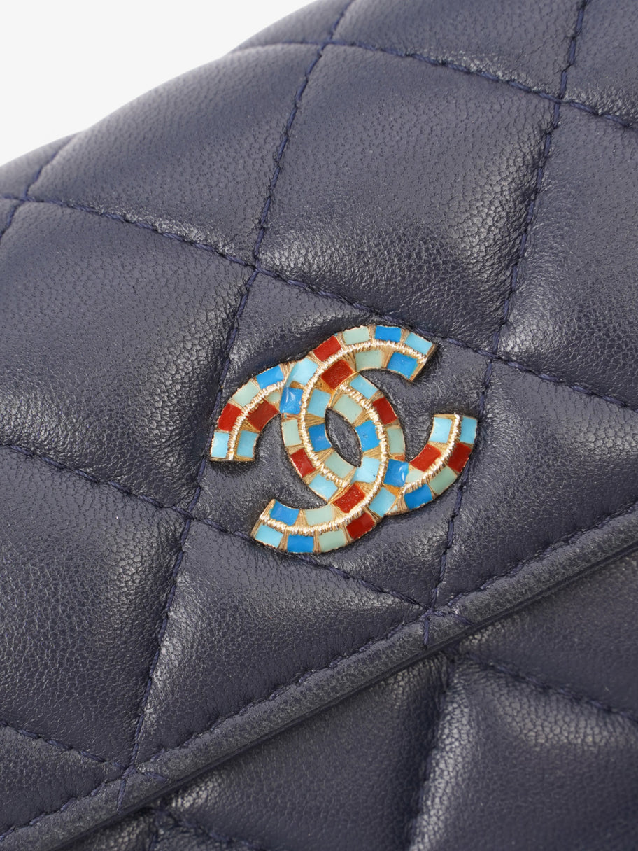 Chanel Purse Navy Lambskin Leather Image 3