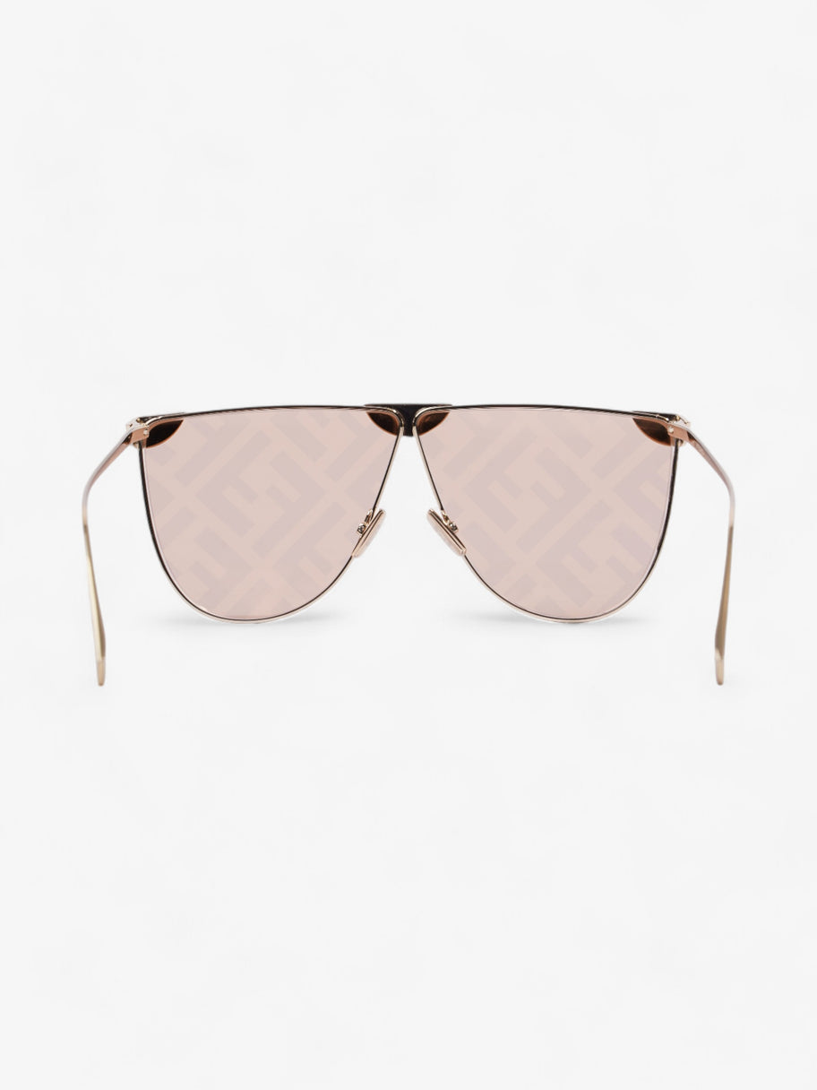 Fendi FF Fabulous 2.0 Shield Sunglasses Gold / Lavender Acetate 145mm Image 3