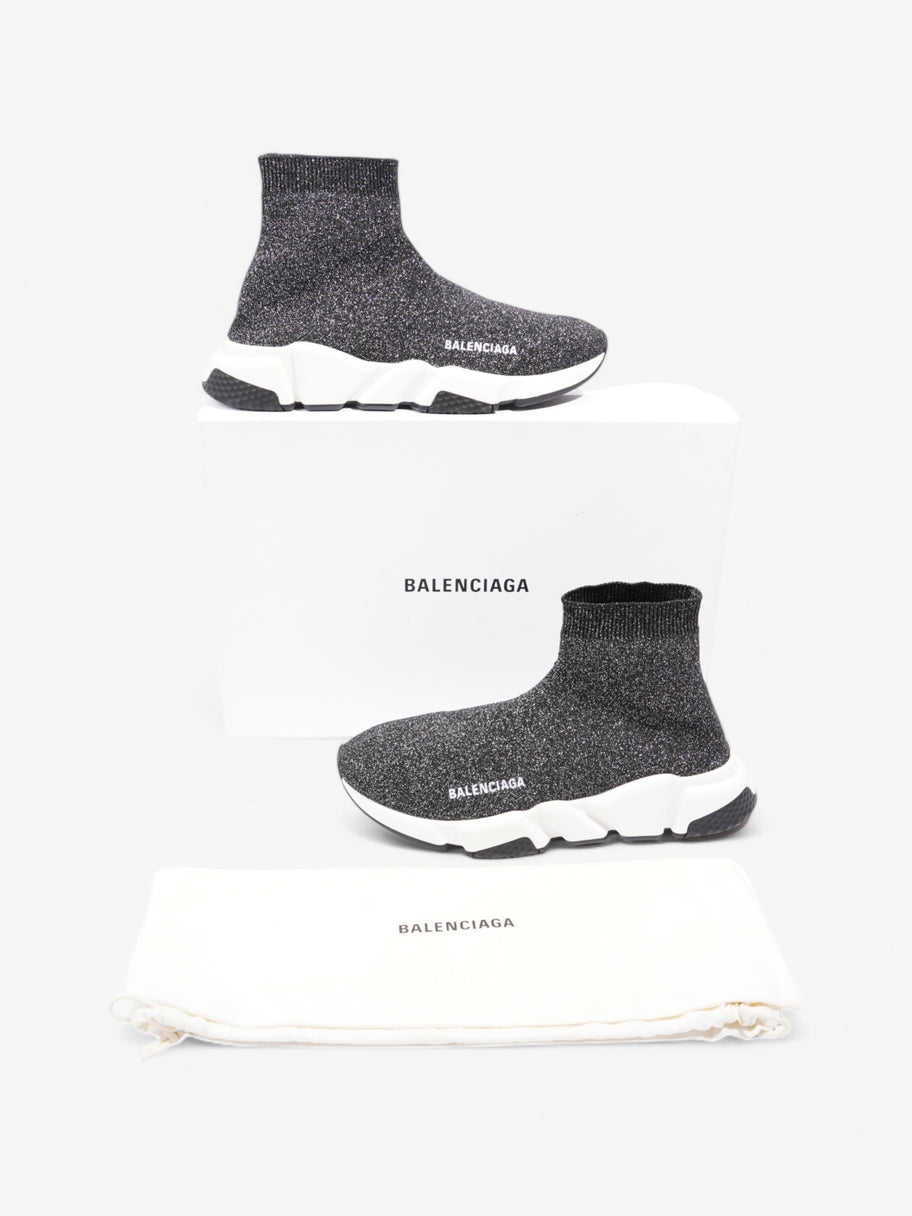 Balenciaga Speed Black Glitter / White Cotton EU 40 UK 7 Image 10