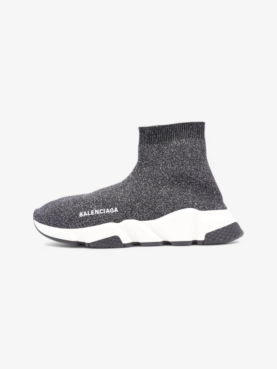Balenciaga Speed Black Glitter / White Cotton EU 40 UK 7 Image 5