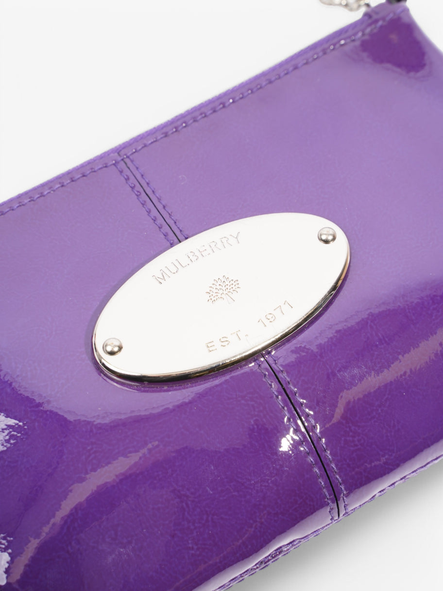 Mulberry Shoulder Bag Purple Patent Leather Image 7