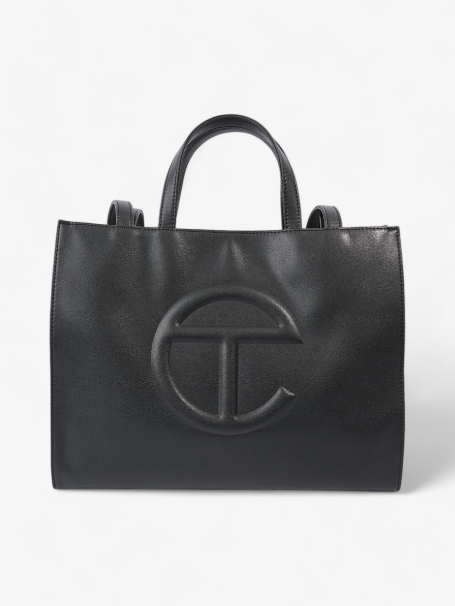 Telfar Shopping Tote Black Leather Medium Image 1