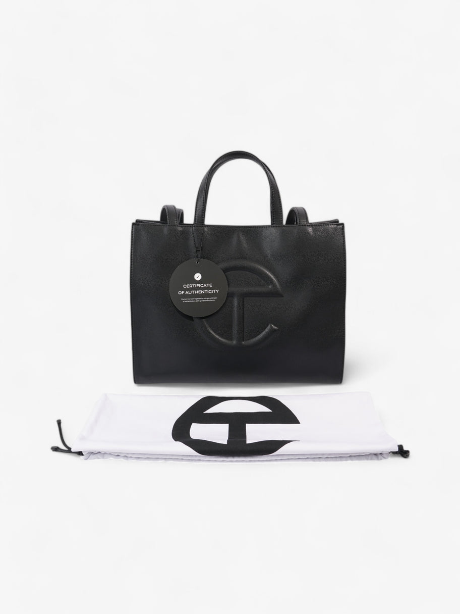 Telfar Shopping Tote Black Leather Medium Image 9