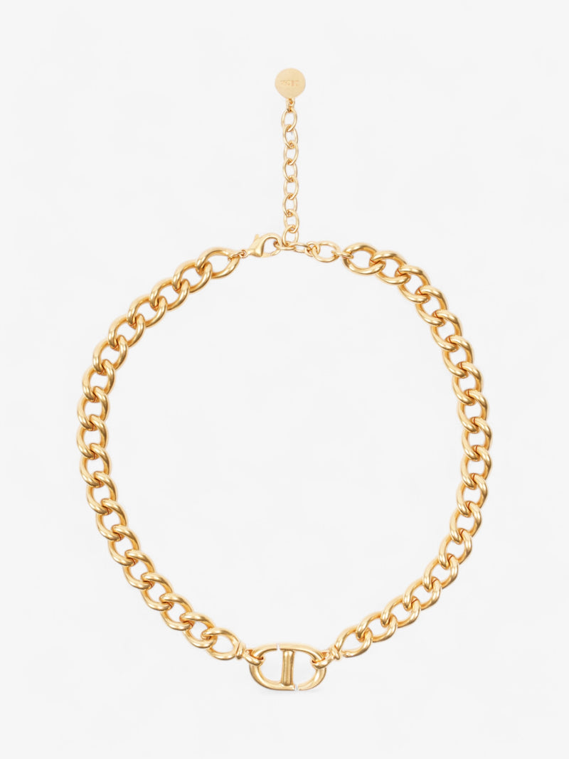  Classic CD Necklace Gold Base Metal 46cm