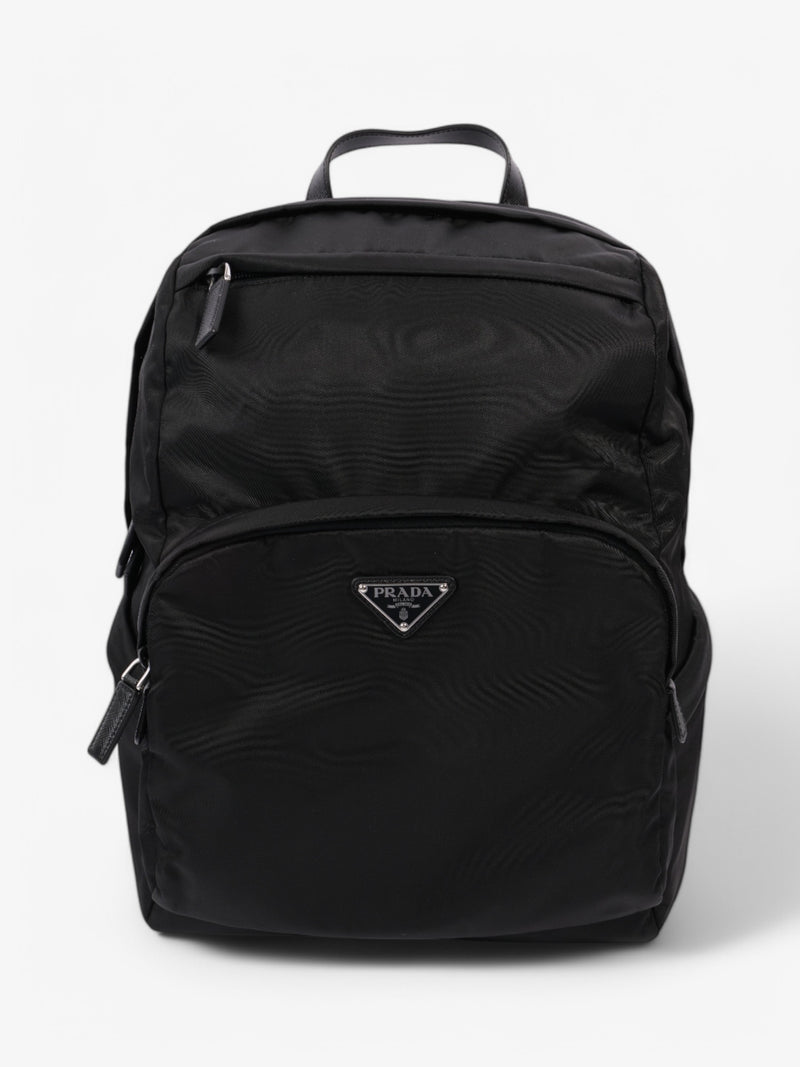  Prada Triangle Logo Backpack Black Re Nylon