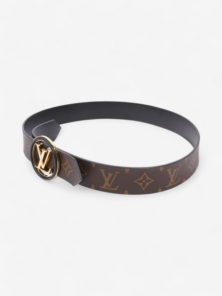 Louis Vuitton LV Circle 35MM Reversible Belt Monogram / Black Coated Canvas 95cm 37.5