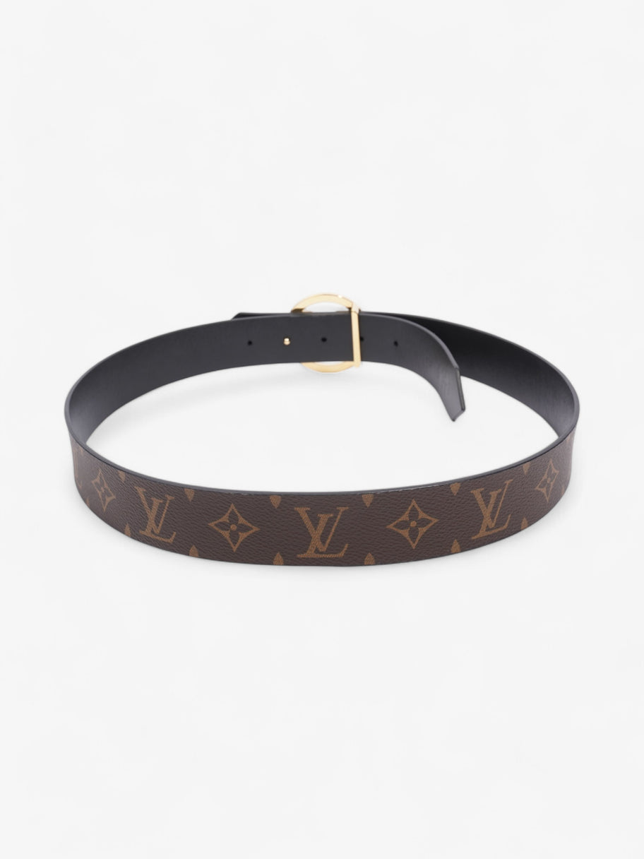 Louis Vuitton LV Circle 35MM Reversible Belt Monogram / Black Coated Canvas 95cm 37.5