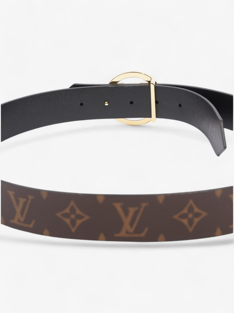 Louis Vuitton LV Circle 35MM Reversible Belt Monogram / Black Coated Canvas 95cm 37.5