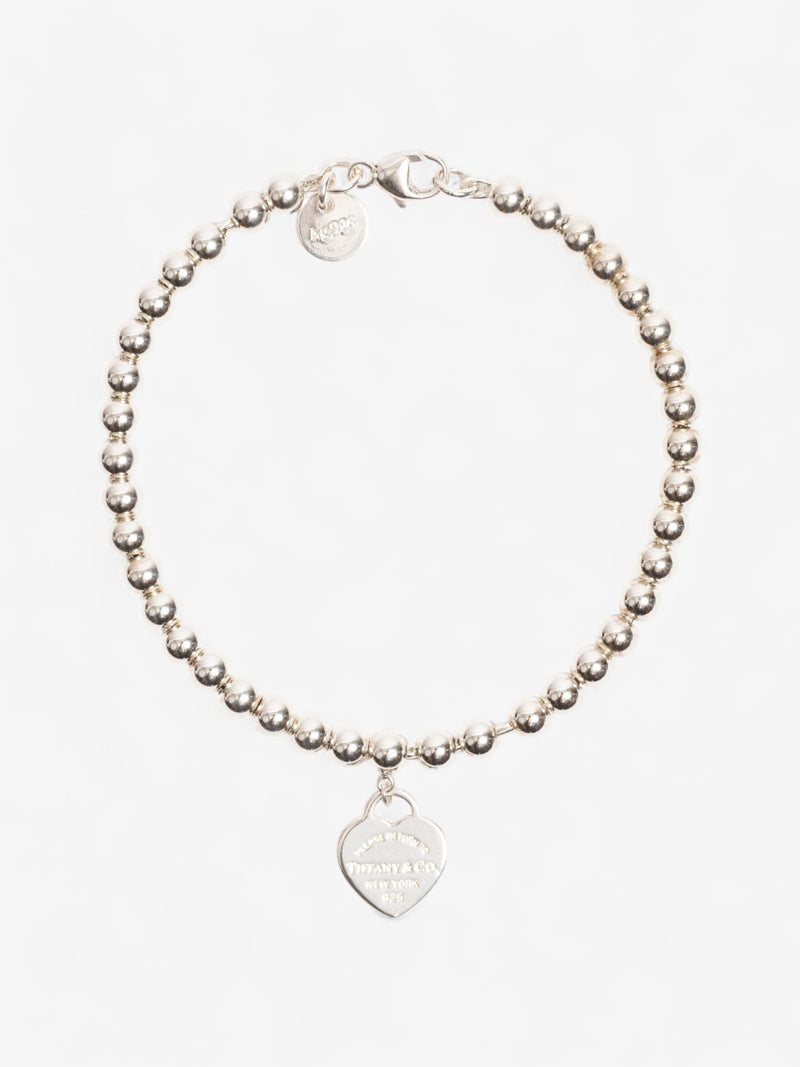  Tiffany and Co Return to Tiffany Heart Tag Bead Bracelet Silver Silver Sterling