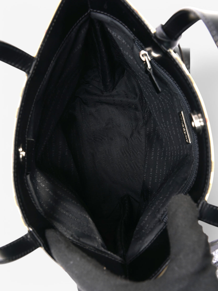 Burberry Check Tote Nova Check / Black Canvas Image 6