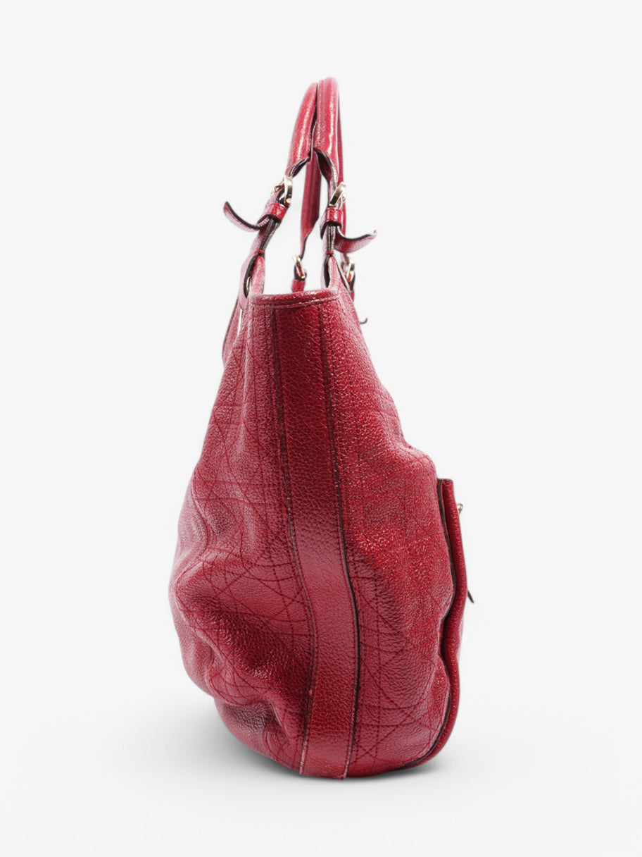 Christian Dior Cannage Bee Tote Red Leather Image 5