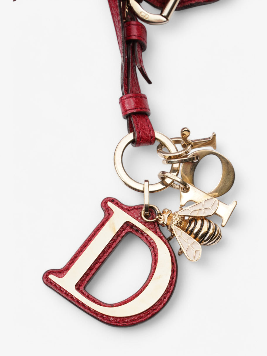 Christian Dior Cannage Bee Tote Red Leather Image 7