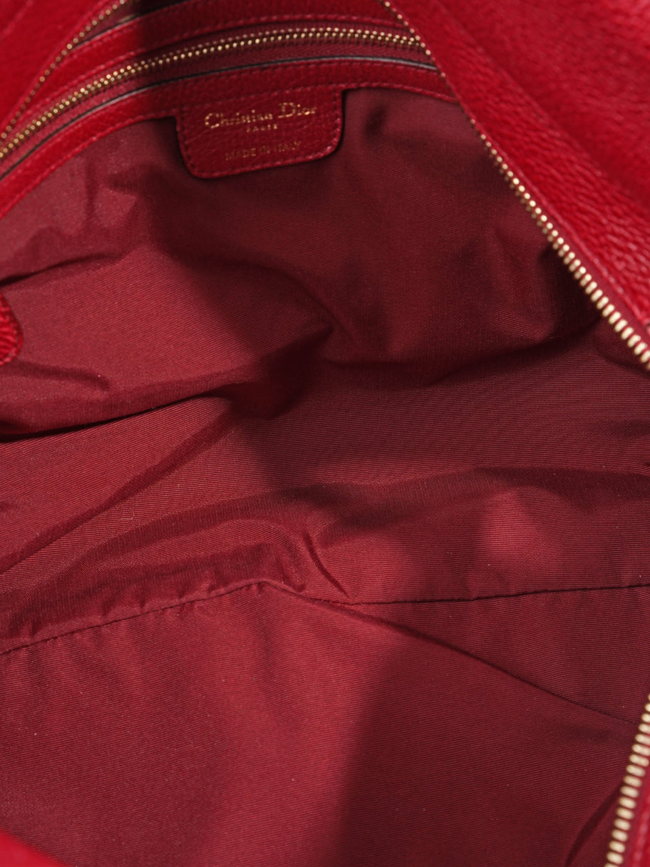 Christian Dior Cannage Bee Tote Red Leather Image 8