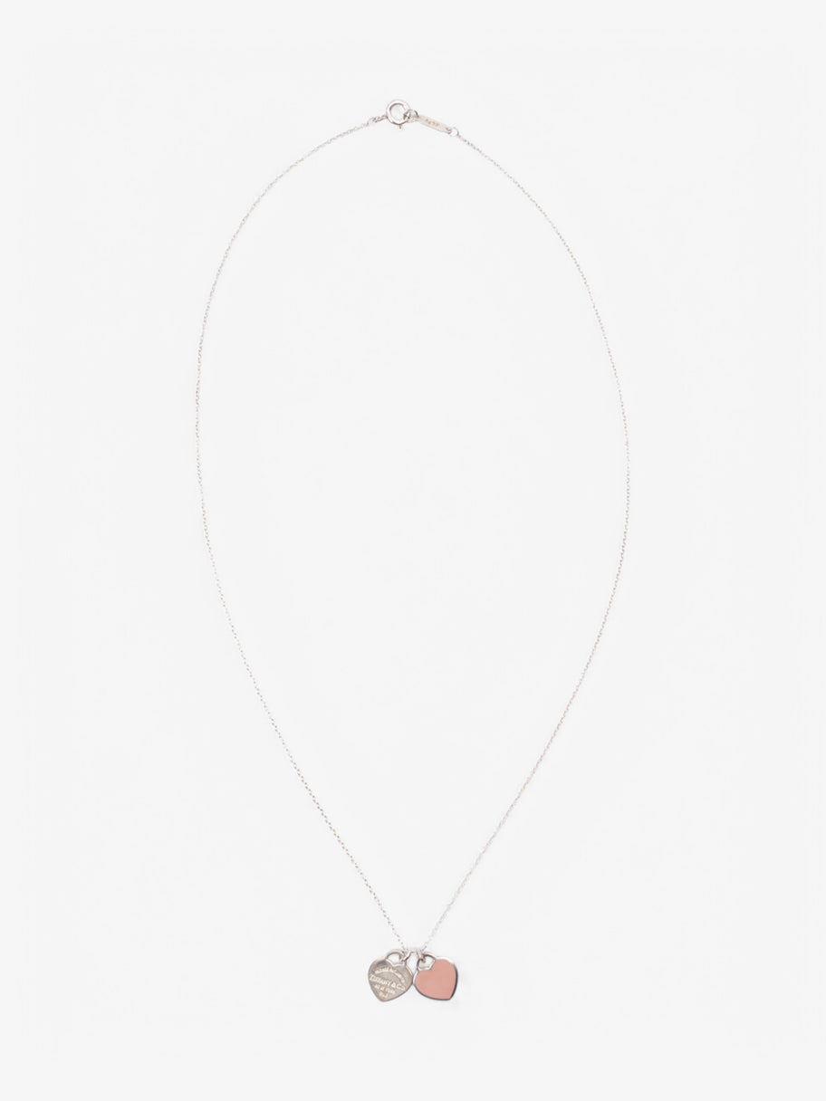 Tiffany and Co Double Heart Tag Pendant Silver Base Metal Image 1
