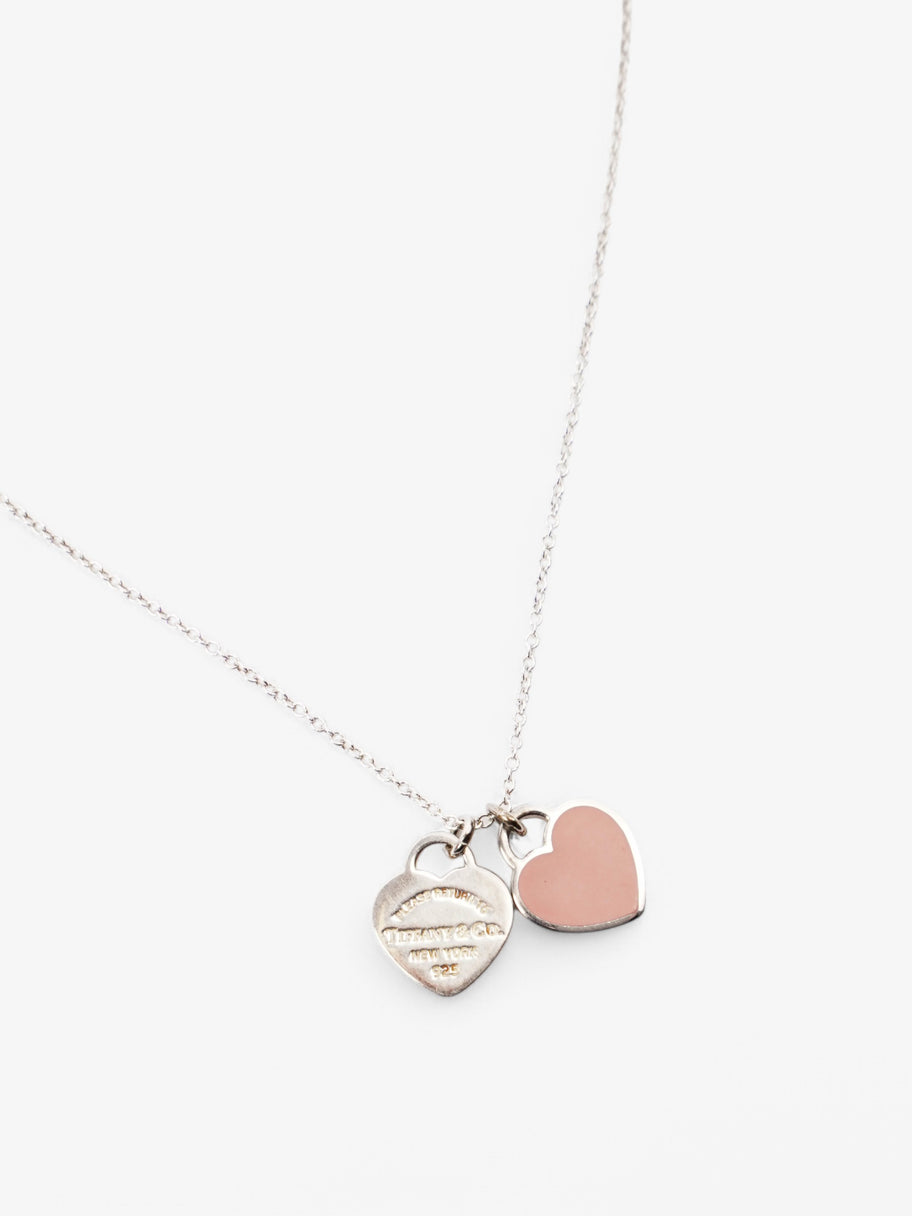 Tiffany and Co Double Heart Tag Pendant Silver Base Metal Image 2