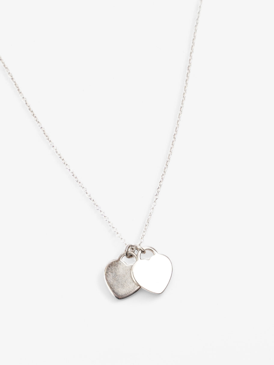 Tiffany and Co Double Heart Tag Pendant Silver Base Metal Image 3