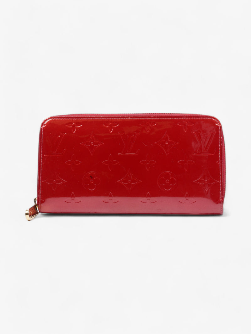  Louis Vuitton Zippy Wallet Monogram Vernis / Red Vernis Leather