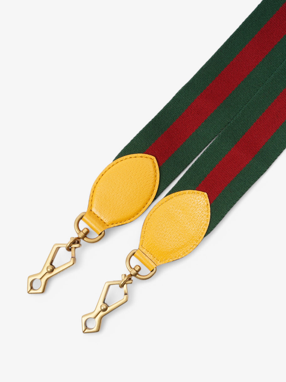 Gucci Neo Vintage Metallic Tiger Head Logo Stripe Messenger Bag Beige  / Brown Coated Canvas Image 8