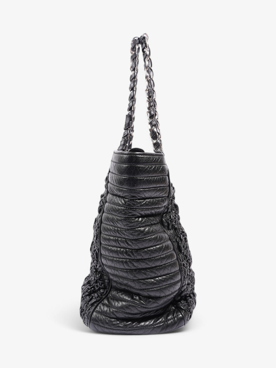 Chanel Astrakhan Shopping Bag Black Lambskin Leather Image 3