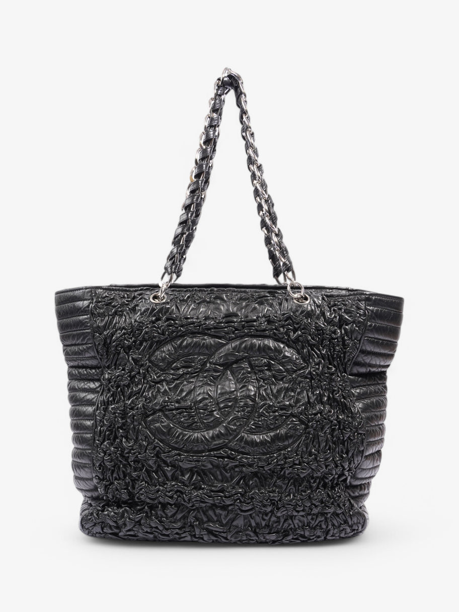 Chanel Astrakhan Shopping Bag Black Lambskin Leather Image 4