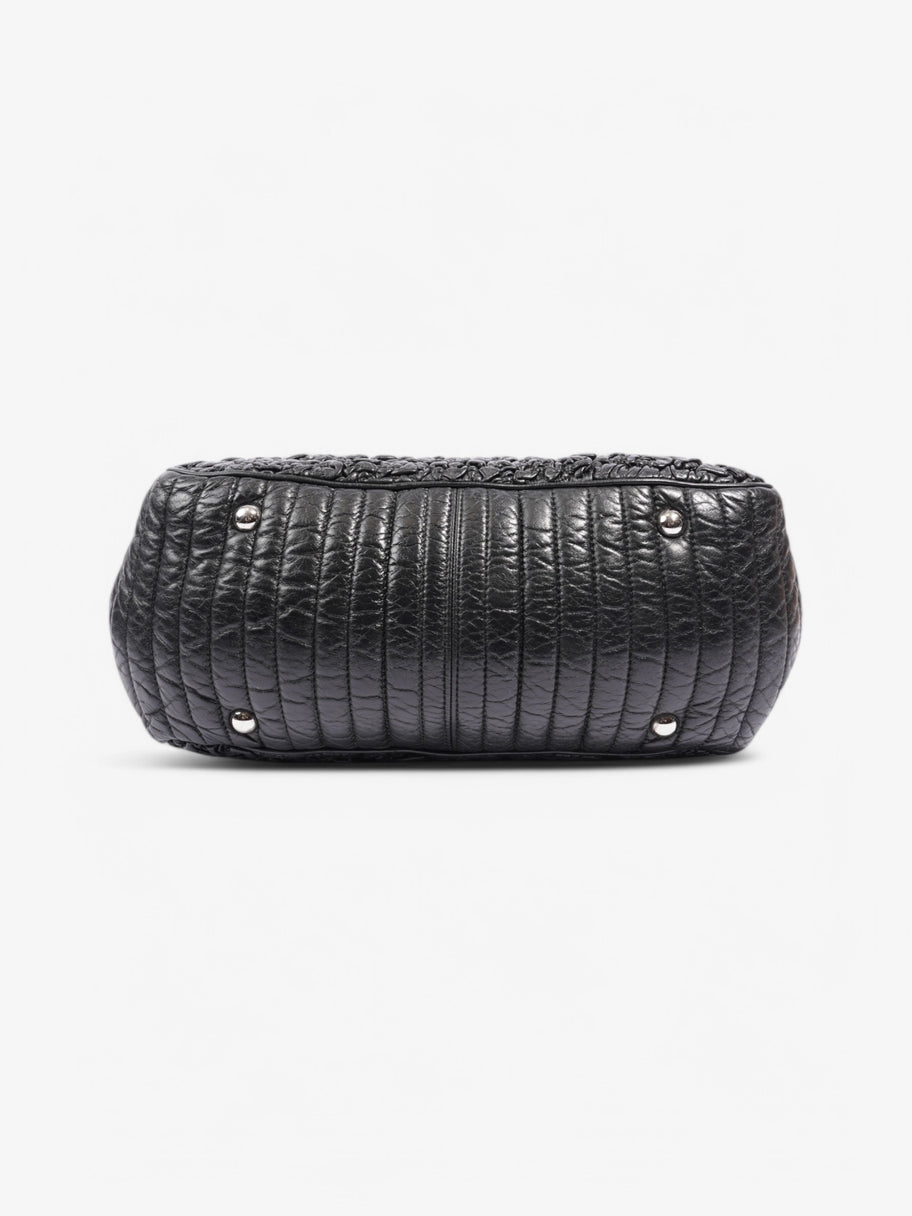 Chanel Astrakhan Shopping Bag Black Lambskin Leather Image 6