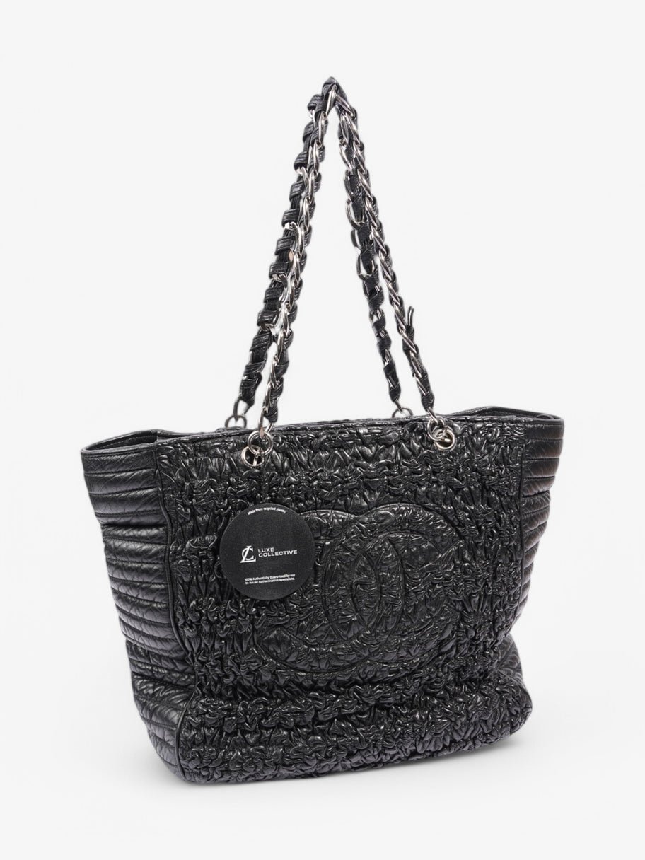 Chanel Astrakhan Shopping Bag Black Lambskin Leather Image 9