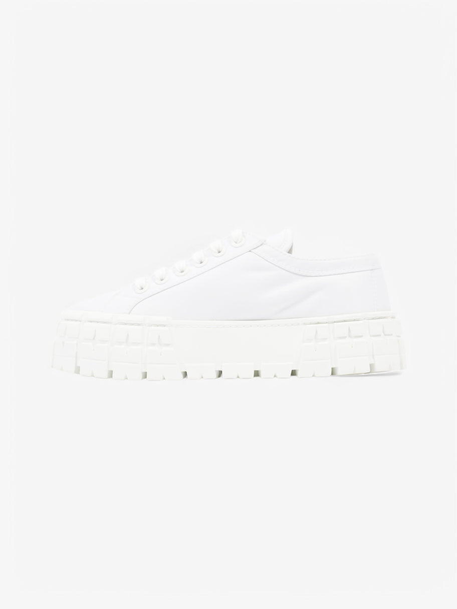 Prada Double Wheel Re-Nylon Sneakers White  / Black Re Nylon EU 38 UK 5 Image 3