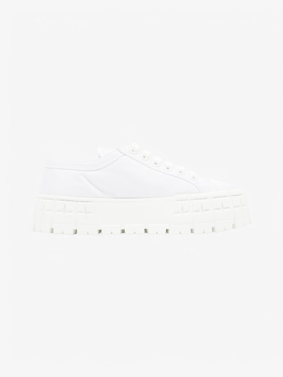 Prada Double Wheel Re-Nylon Sneakers White  / Black Re Nylon EU 38 UK 5 Image 4