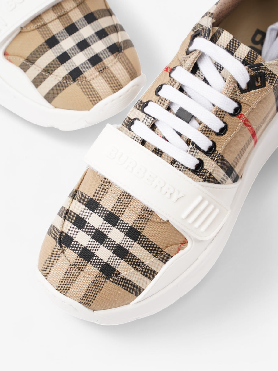Burberry Ramsey Sneakers Beige Checkered / White Canvas EU 40 UK 7 Image 9