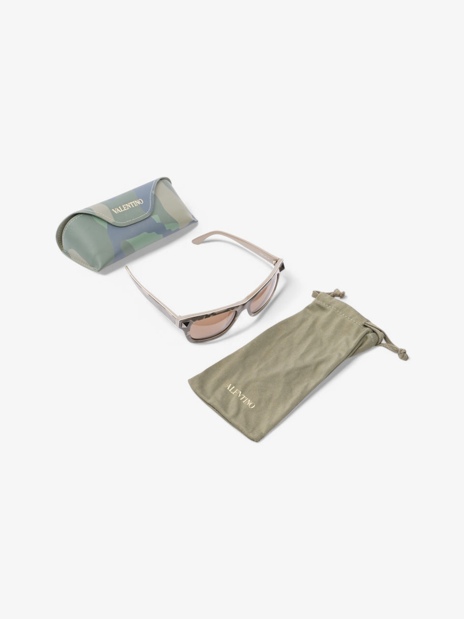 Valentino Valentino Camo Sunglasses Khaki Camo Plastic Image 7