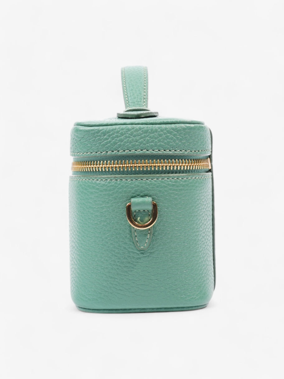 Prada Top Handle Bag Green Calfskin Leather Mini Image 3