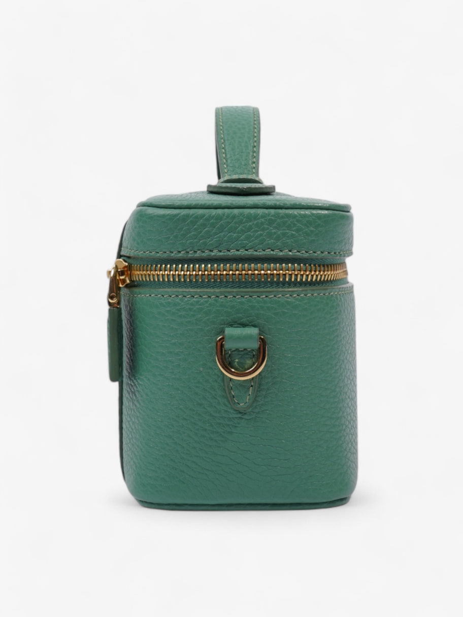 Prada Top Handle Bag Green Calfskin Leather Mini Image 5