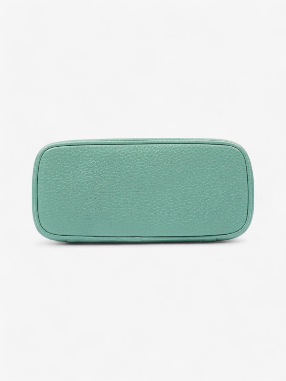 Prada Top Handle Bag Green Calfskin Leather Mini Image 6