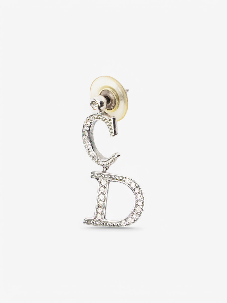 Christian Dior CD Earrings Silver Base Metal Image 3