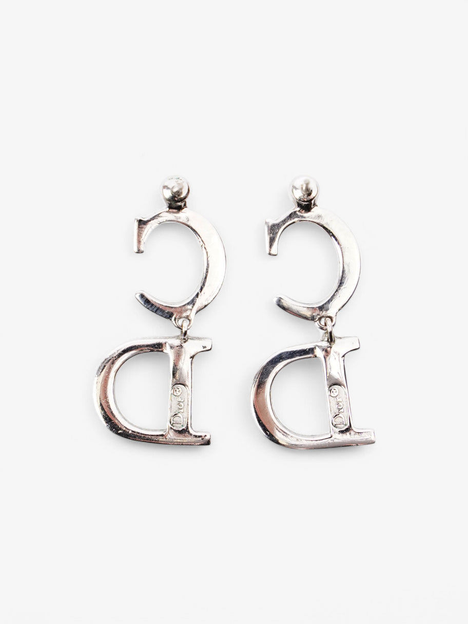 Christian Dior CD Earrings Silver Base Metal Image 4